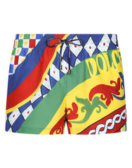 SHORT SWIM TRUNKS WITH CARRETTO PRINT