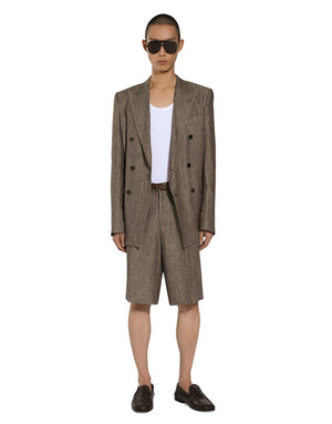 LONG LINEN SHORTS