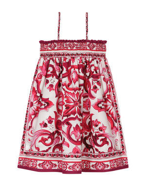 POPLIN SUNDRESS WITH MAJOLICA PRINT