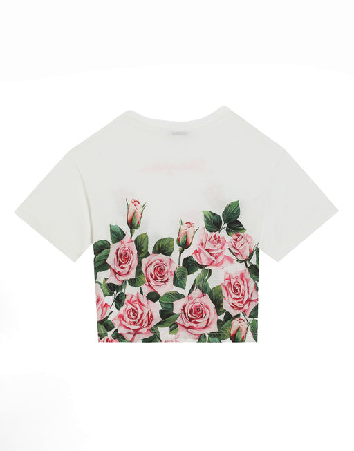 JERSEY T-SHIRT WITH ROSE PRINT