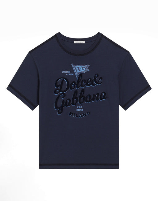 JERSEY T-SHIRT WITH DOLCE&GABBANA LOGO