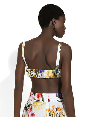 COTTON BRALETTE WITH GARDEN PRINT