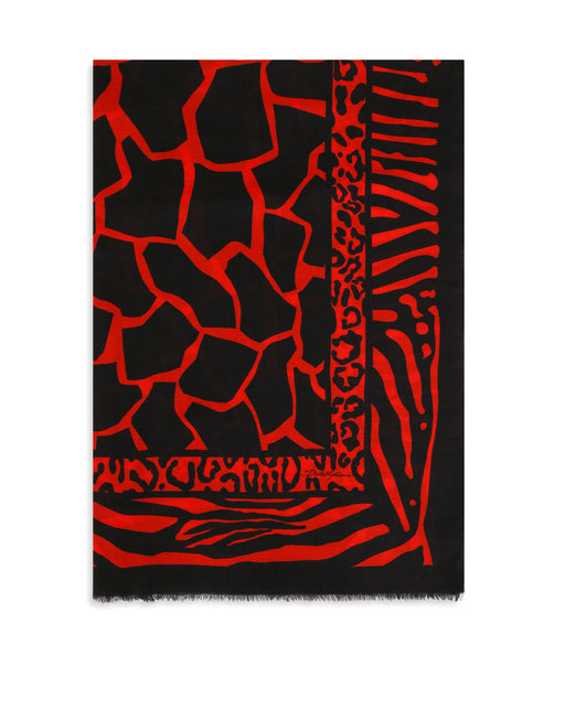 GIRAFFE-PRINT MODAL AND CASHMERE SCARF