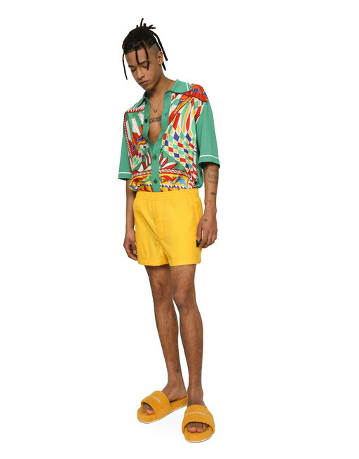 POLO-SHIRT WITH CARRETTO-PRINT PANEL