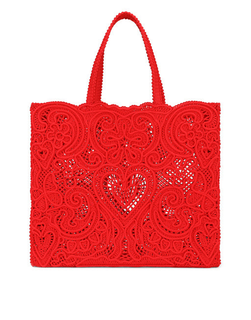 LARGE CORDONETTO LACE SHOPPER