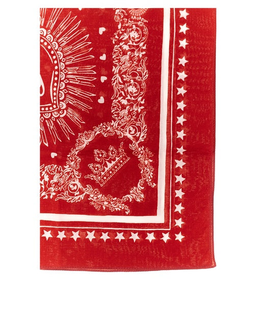 DOLCE & GABBANA SCARF IN TWO-TONED COTTON