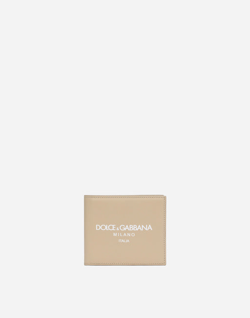 CALFSKIN BIFOLD WALLET WITH LOGO