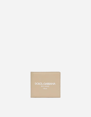 CALFSKIN BIFOLD WALLET WITH LOGO
