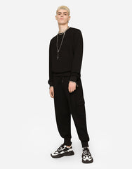 JERSEY CARGO PANTS WITH EMBOSSED LOGO