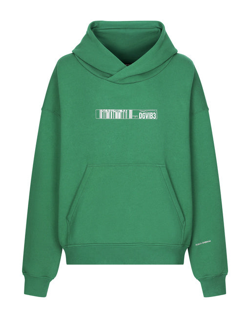 JERSEY HOODIE WITH DGVIB3 PRINT