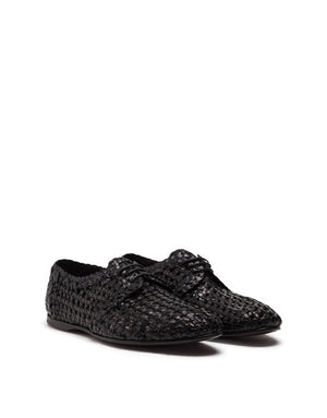 PERSIA WOVEN LEATHER DERBY SHOES