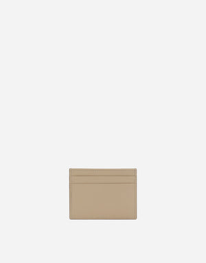 CALFSKIN CARD HOLDER WITH LOGO