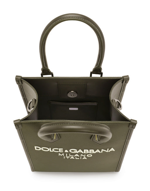 SMALL NYLON BAG WITH RUBBERIZED LOGO