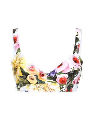 COTTON BRALETTE WITH GARDEN PRINT