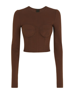 JERSEY CORSET-CUT TOP