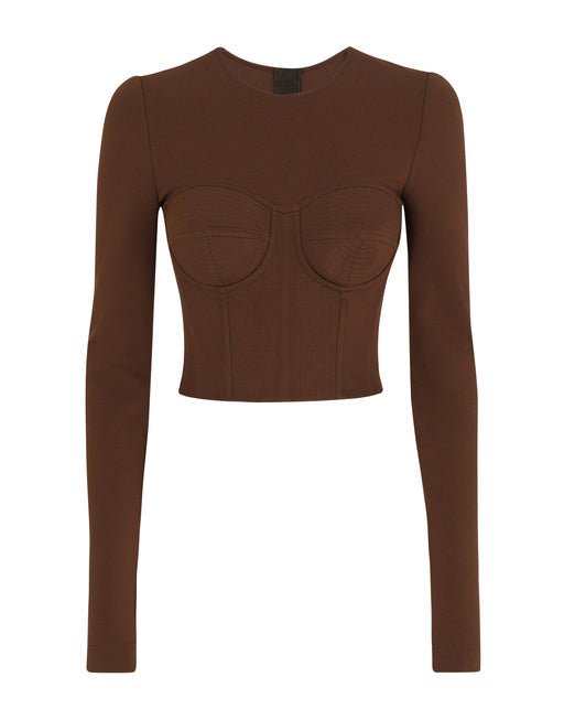 JERSEY CORSET-CUT TOP