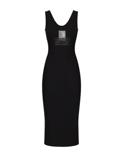 SLEEVELESS SPANDEX JERSEY MIDI DRESS DGVIB3