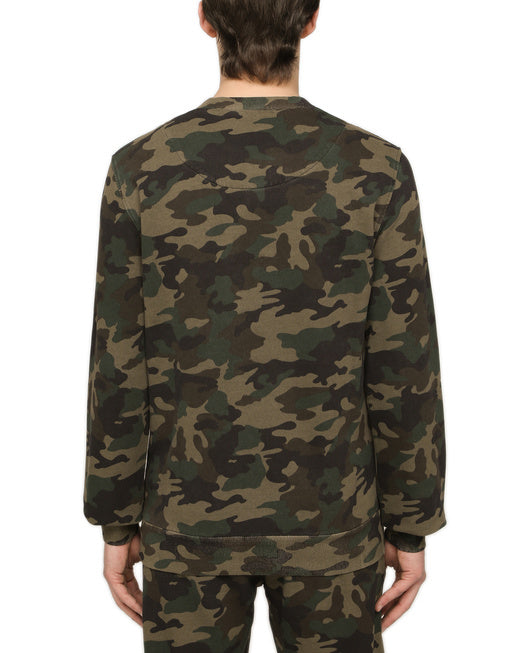 JERSEY SWEATSHIRT WITH CAMOUFLAGE PRINT AND DG LOGO