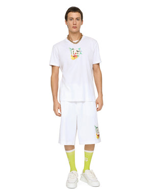 JERSEY JOGGING SHORTS WITH HAWAIIAN DG EMBROIDERY