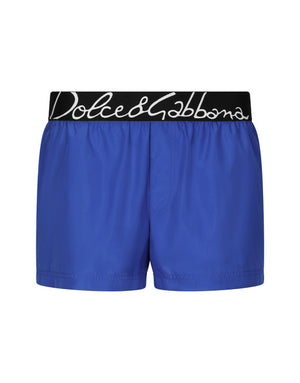 SHORT SWIM TRUNKS WITH DOLCE&GABBANA LOGO