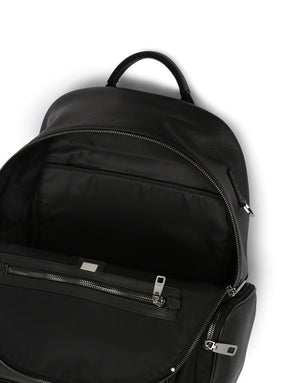 NYLON AND GRAINY CALFSKIN BACKPACK