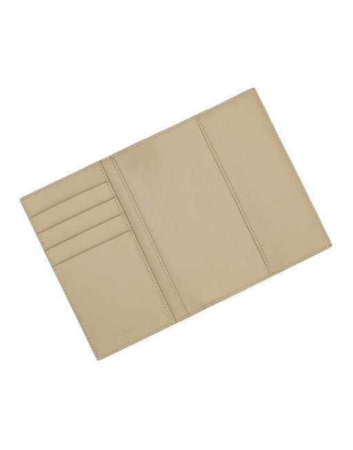 CALFSKIN PASSPORT HOLDER WITH LOGO