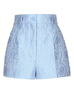 FLORAL QUILTED JACQUARD SHORTS