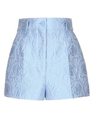 FLORAL QUILTED JACQUARD SHORTS