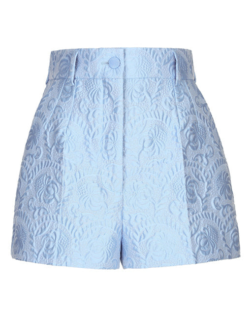 FLORAL QUILTED JACQUARD SHORTS