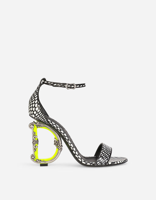 PRINTED ELAPHE BAROQUE DG SANDALS