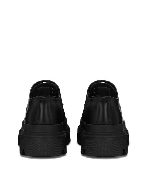 BRUSHED CALFSKIN DERBY SHOES