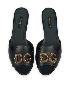 CALFSKIN SLIDERS WITH DG LOGO