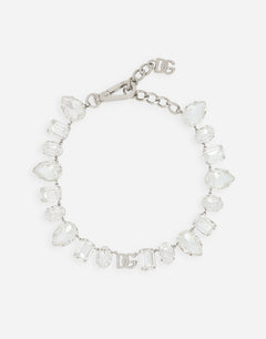 CHOKER WITH RHINESTONES AND DG LOGO