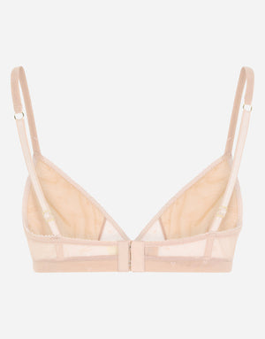 JACQUARD TULLE TRIANGLE BRA