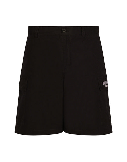 COTTON FAILLE CARGO SHORTS WITH DGVIB3 PATCH