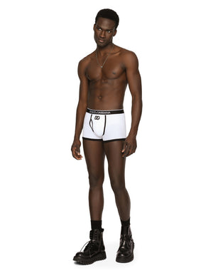 FINE-RIB COTTON BOXERS WITH DG LOGO