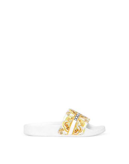 MAJOLICA-PRINT CALFSKIN SLIPPER