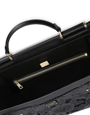 SMALL SICILY 62 SOFT BAG IN EMBROIDERED CALFSKIN