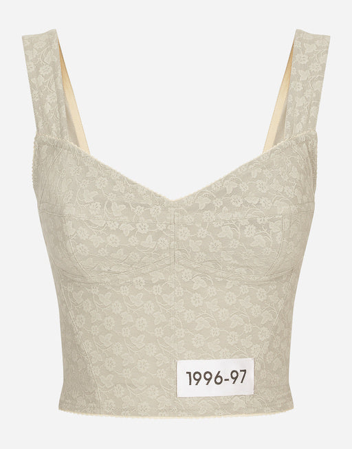 KIM DOLCE&GABBANA FLORAL JACQUARD CORSET