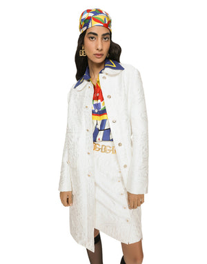 BROCADE COAT WITH DG BUTTONS
