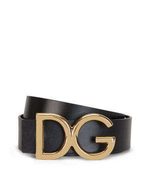 LEATHER BELT WITH DG LOGO
