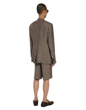 LONG LINEN SHORTS