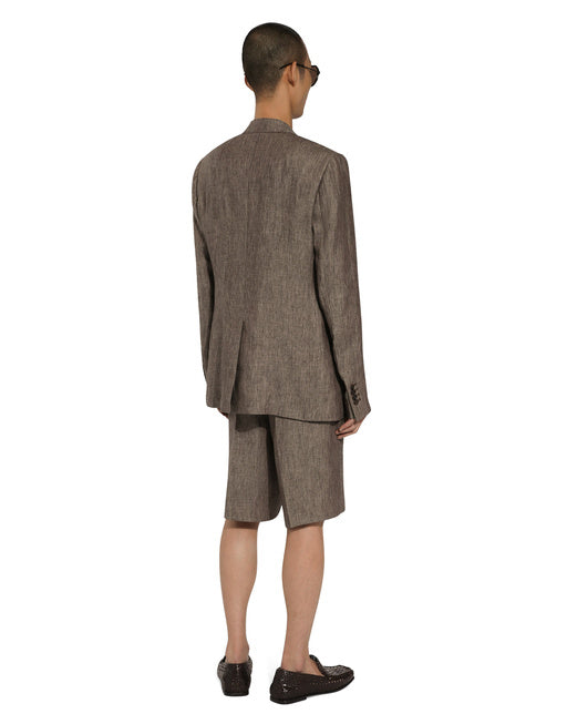 LONG LINEN SHORTS