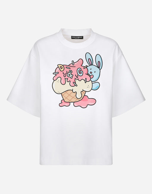 T-SHIRT WITH GIANPIERO D’ALESSANDRO PRINT