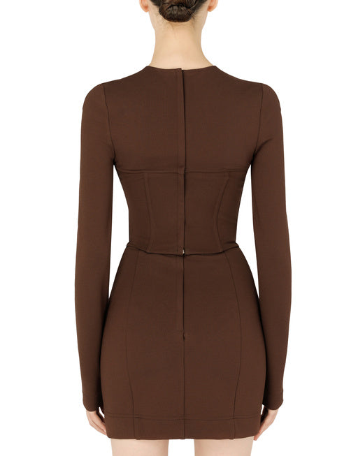 JERSEY CORSET-CUT TOP