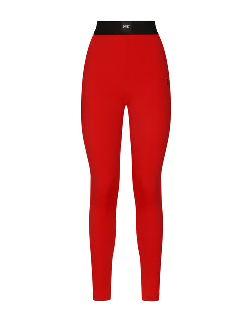 SPANDEX JERSEY LEGGINGS WITH ELASTICATED BAND DGVIB3