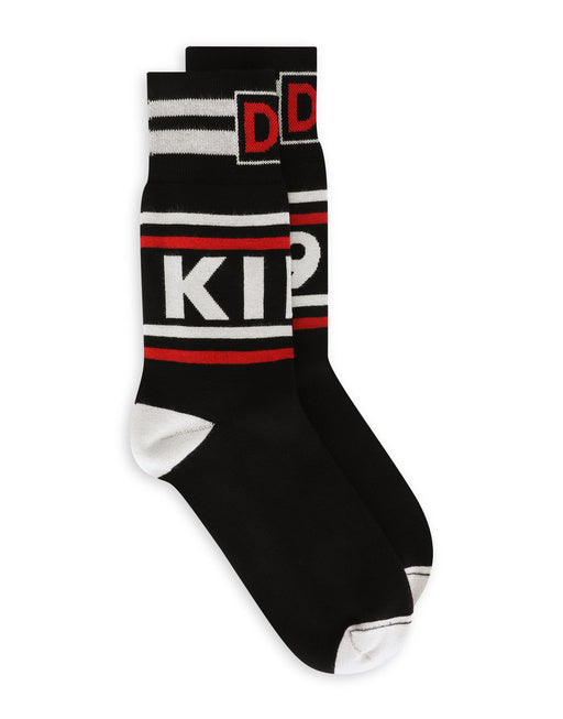 STRETCH COTTON SOCKS WITH JACQUARD DG LOGO