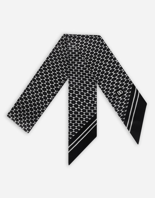 COTTON SCARF WITH POLKA-DOT PRINT