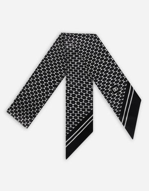 COTTON SCARF WITH POLKA-DOT PRINT