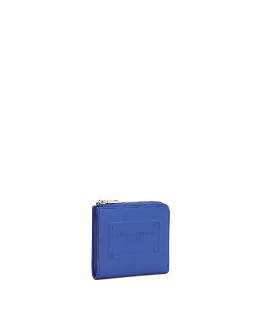 CALFSKIN CARD HOLDER WITH RAISED LOGO